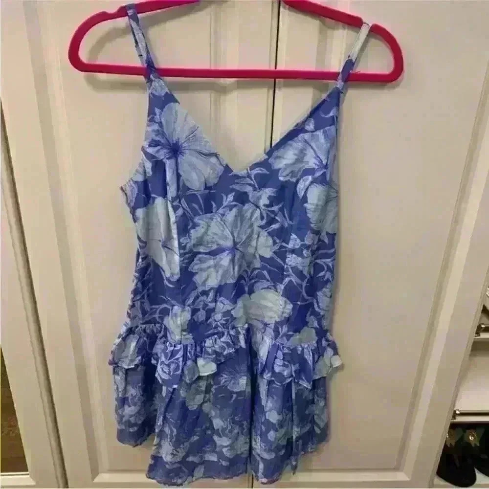 NWT LOVESHACKFANCY Fabienne Salty Sea Dress Size 10 MSRP$345 - Picture 4 of 5